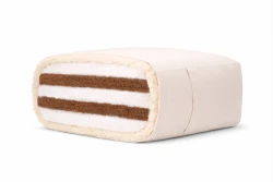 Futon japonais en laine, coton et double coco - 100 % fait main