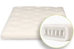 Futon Hybrid H3 en coton, latex et ressorts ensachés