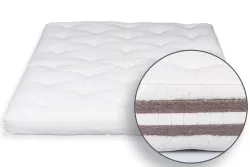 Futon Giapponese Cotone, Doppio Cocco e Lattice - 100% Naturale