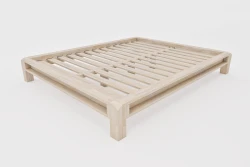 Lit Japonais Double Aiko en Bois Massif – Design Minimaliste Raffiné