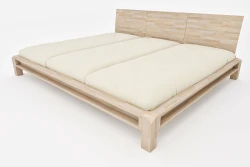 Lit Japonais Double Aiko en Bois Massif – Design Minimaliste Raffiné