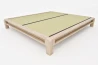 Japanisches Aiko-Doppelbett aus massivem Buchenholz mit Tatami