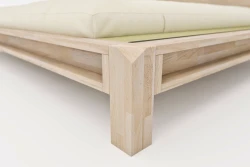 Japanisches Aiko-Doppelbett aus massivem Buchenholz mit Tatami