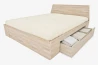 Zen Space Doppelbett aus massivem Buchenholz mit Schubladen