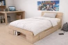 Einzelbett Zen Space aus Massivholz mit platzsparender Schublade