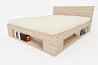 Zen-Doppelbett mit individuell anpassbaren Bücherregalmodulen