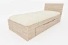 Lit simple Zen Space en Bois Massif avec Tiroir de Rangement