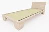 Letto Singolo Balance in Faggio Massello con Tatami – Stile Giapponese