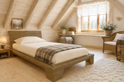 Einzelbett Balance aus Massivem Buchenholz mit Tatami – Japanischer Stil