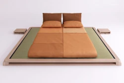 Letto Aiko Matrimoniale con Tatami in Faggio Massello
