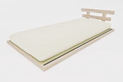 Haru Niedriges Einzelbett aus massiver Buche mit japanischer Tatami-Matte