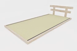 Letto Basso Haru Singolo in Faggio Massello con Tatami Giapponese