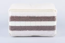 Luxusfuton Baumwolle, doppelt Kokos, Latex und Schurwolle