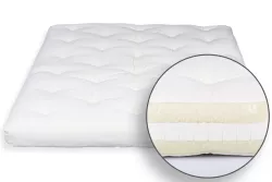 Futon japonais avec 6 couches de laine vierge et 4 cm de latex