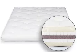 Futon Japonais Laine Vierge, Double Latex et Coco - Made in Italy