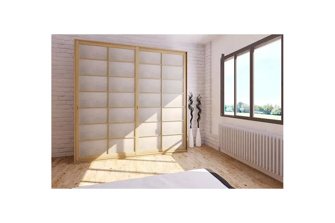 Armoire Japonaise "Tokyo" avec portes coulissantes shoji en papier de riz
