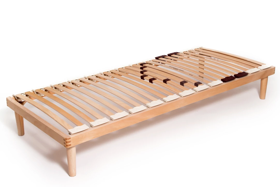 Elite Single Row Slatted Bed Base in Beech Wood with Sprung Slats