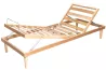 Bio Adjustable Single Row Slatted Bed Base in Beech with Sprung Slats