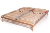 Onda Double Row Slatted Bed Base in Beech Wood with Sprung Slats