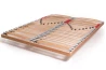 Onda Double Row Slatted Bed Base in Beech Wood with Sprung Slats