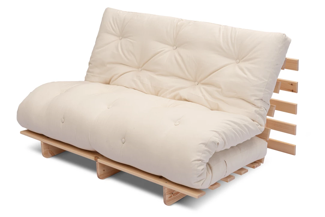 Canapé convertible 3-en-1 Shift Medium en pin scandinave avec futon