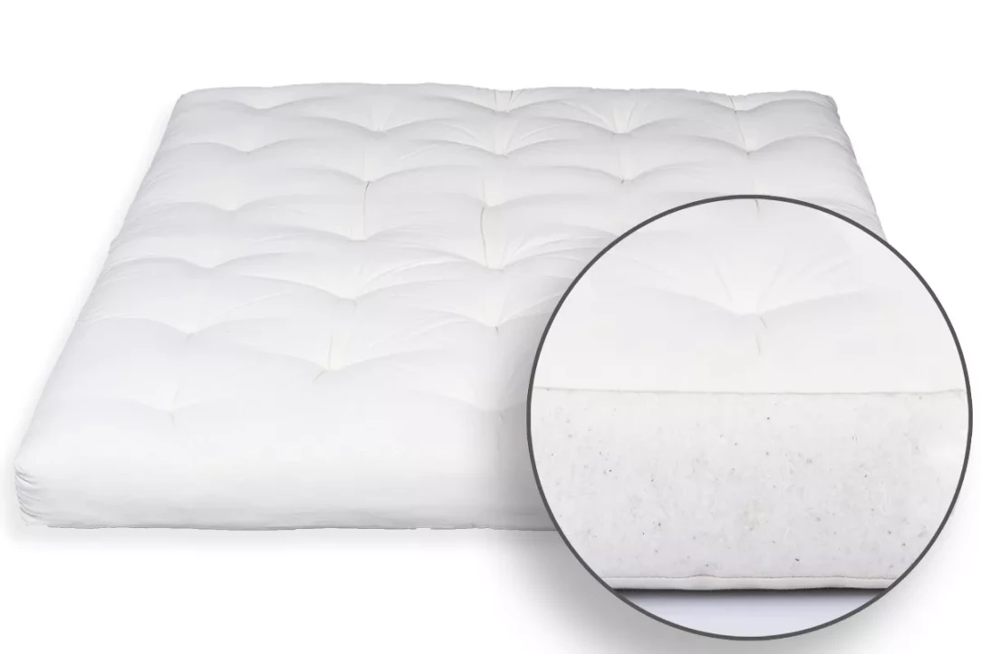 Futon Giapponese Cotone Comfort con 8 Strati di Cotone Cardato