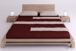 Lit Japonais Double Aiko en Bois Massif – Design Minimaliste Raffiné