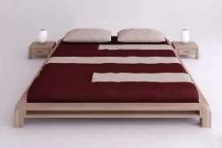 Lit Japonais Double Aiko en Bois Massif – Design Minimaliste Raffiné