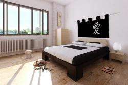 Japanisches Familienbett Zen aus massivem Buchenholz – metallfrei