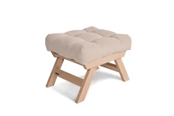 Pouf Studio – Elegante sgabello in legno con un morbido cuscino zabuton