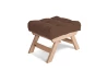 Studio Pouf – Sleek wooden stool paired with a stylish zabuton cushion