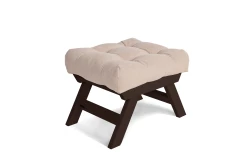 Studio Pouf – Sleek wooden stool paired with a stylish zabuton cushion