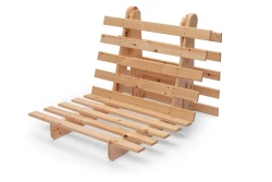 Fauteuil-convertible 3-en-1 Shift Small en pin scandinave avec futon