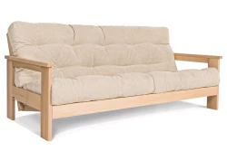 Schlafsofa Bloom aus massivem Buchenholz mit japanischem Futon