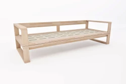 Fauteuil-convertible 3-en-1 Shift Small en pin scandinave avec futon