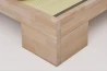 Japanese Zen Single Bed in Solid Beech Wood with Tatami - Metal Free
