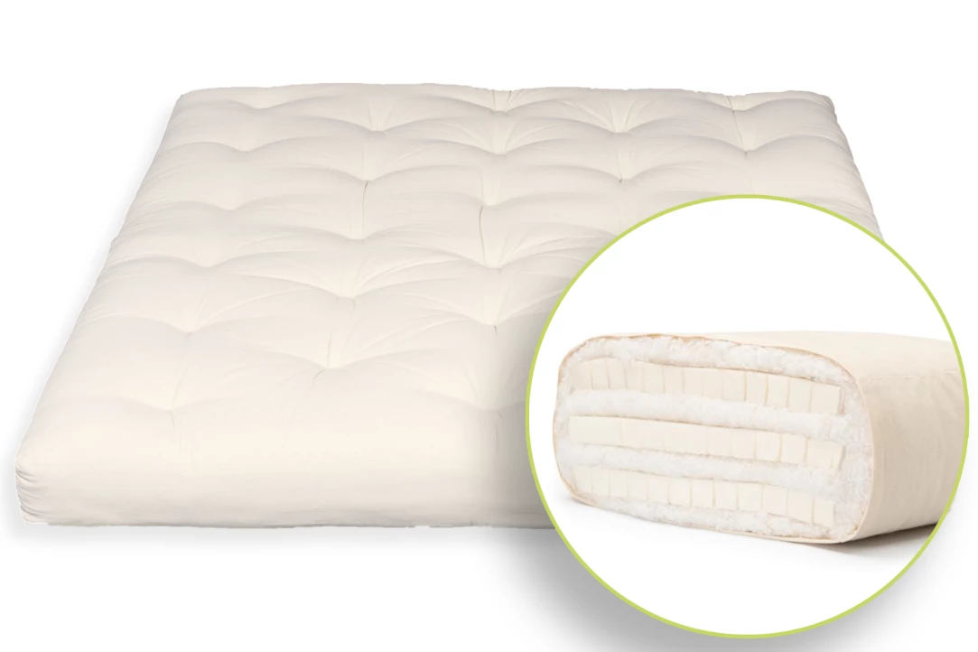 Premium-Futon Baumwolle mit 3 Latexschichten