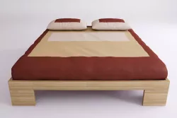 Lit simple bas Haru Air en hêtre massif avec Tatami japonais