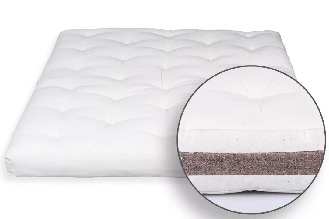 Japanese Cotton and Coconut Futon - Made in Italy - 100% Natural