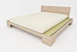 Letto Zen Matrimoniale con Tatami - In Legno Massello Senza Metallo