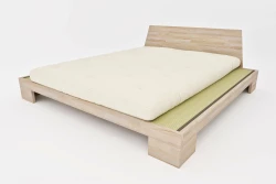 Letto Zen Matrimoniale con Tatami - In Legno Massello Senza Metallo