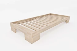 Letto singolo Kanso – Design minimalista giapponese in legno massello
