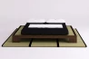 Japanese Zen Double to Super King Bed in Solid Beech Wood with Tatami