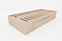 Letto Zen Space Singolo in Legno Massello con Cassettone Salvaspazio