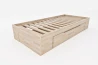 Letto Zen Space Singolo in Legno Massello con Cassettone Salvaspazio