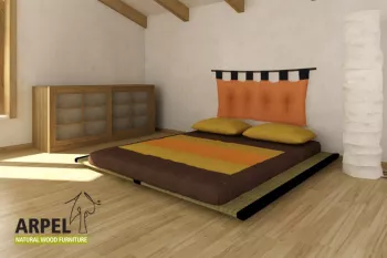 Tatami-Futonbett Baumwolle & Latex