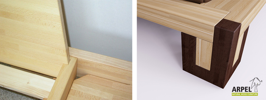 piedi letto in legno di faggio