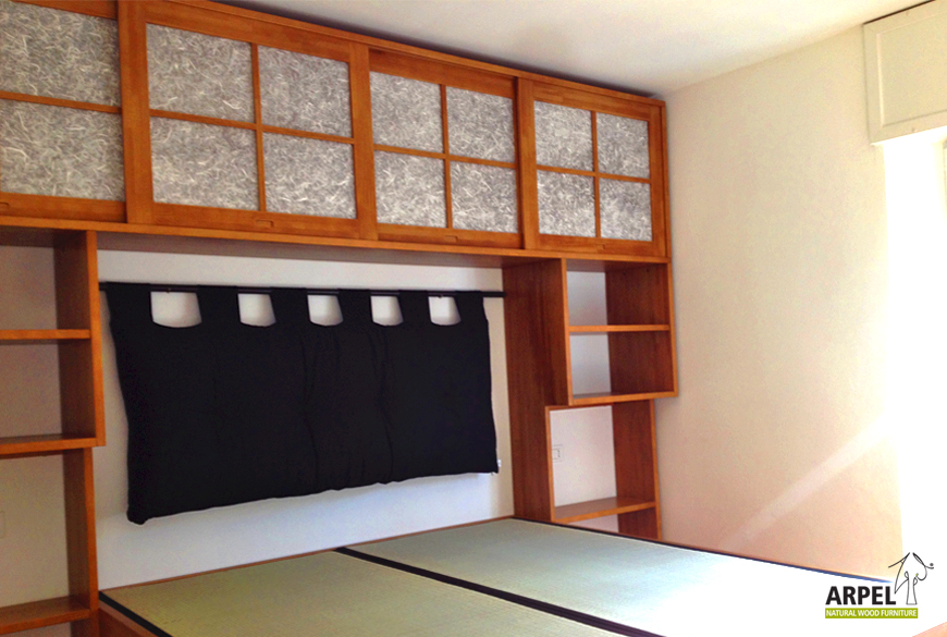 armadio a ponte in legno di faggio