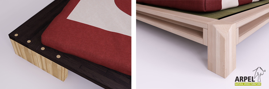 piedi letto in legno di faggio