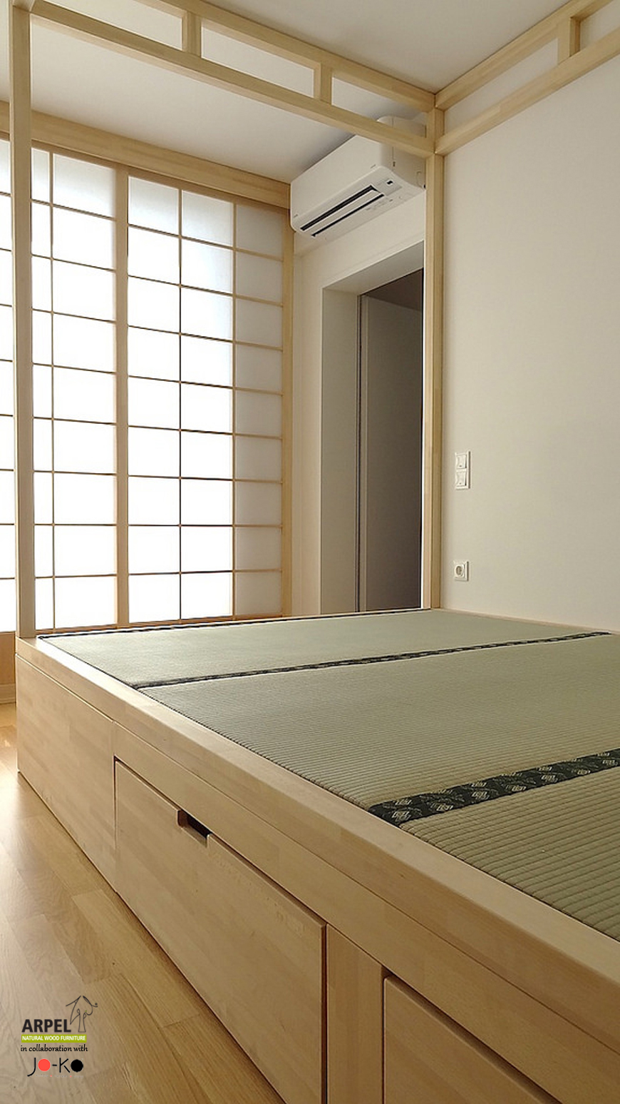 letto a baldacchino con cassetti